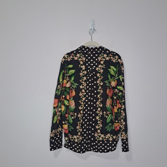 Farm Rio Cocoa Paradise Linen Blend Shirt Small NWOT - Picture 6 of 7